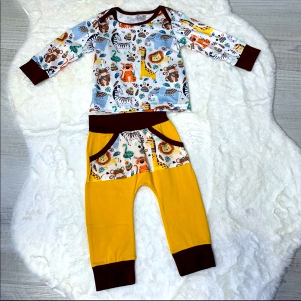 Circus Animal 2 Piece Pants Set NWT, Baby Boy, Toddler Boy